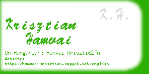 krisztian hamvai business card